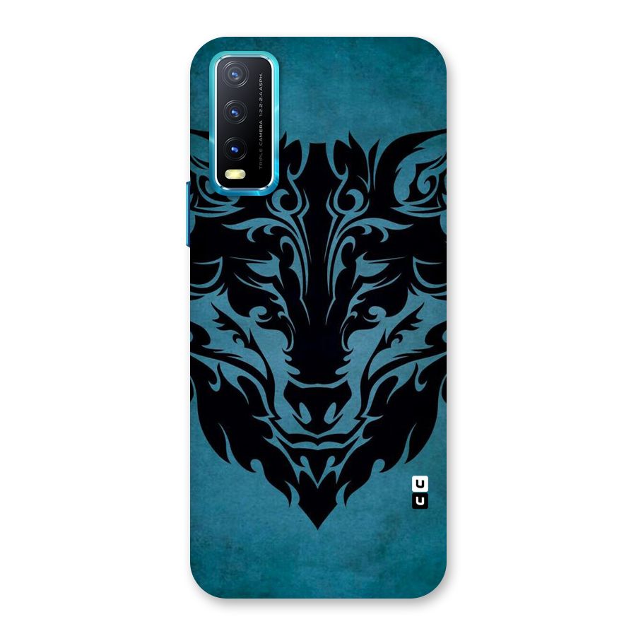 Black Artistic Wolf Back Case for Vivo Y20