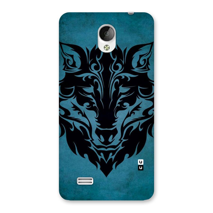 Black Artistic Wolf Back Case for Vivo Y21