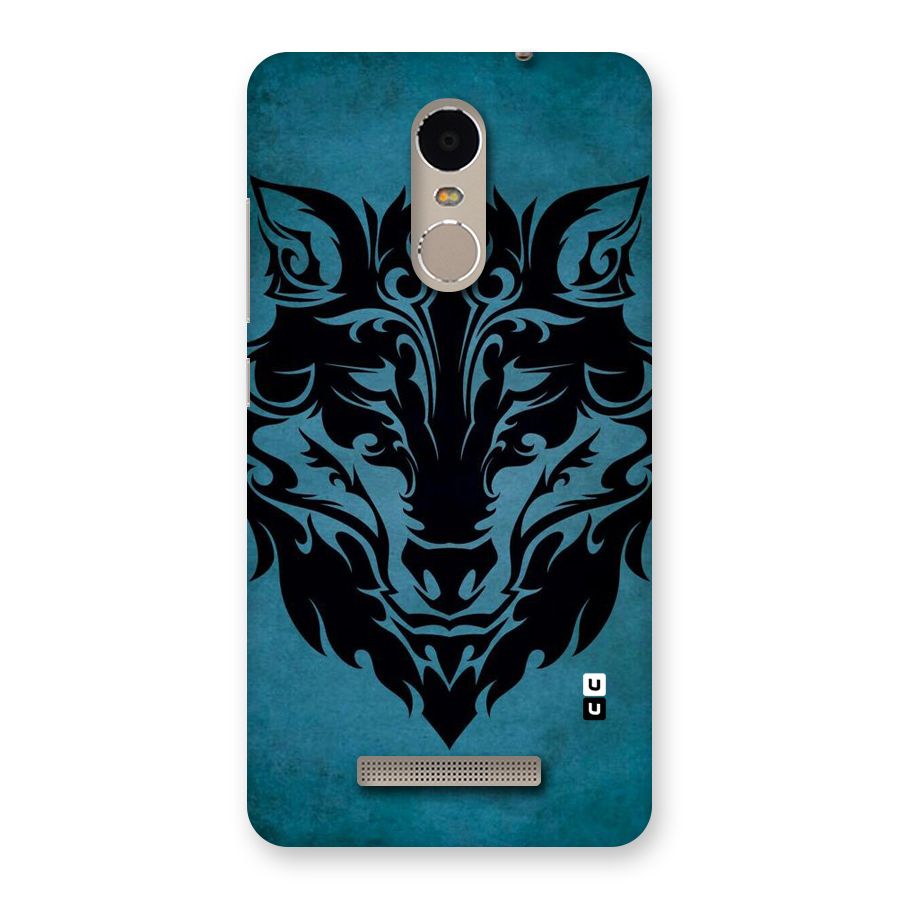 Black Artistic Wolf Back Case for Xiaomi Redmi Note 3
