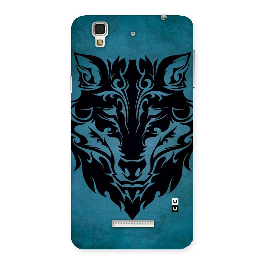 Black Artistic Wolf Back Case for YU Yureka Plus