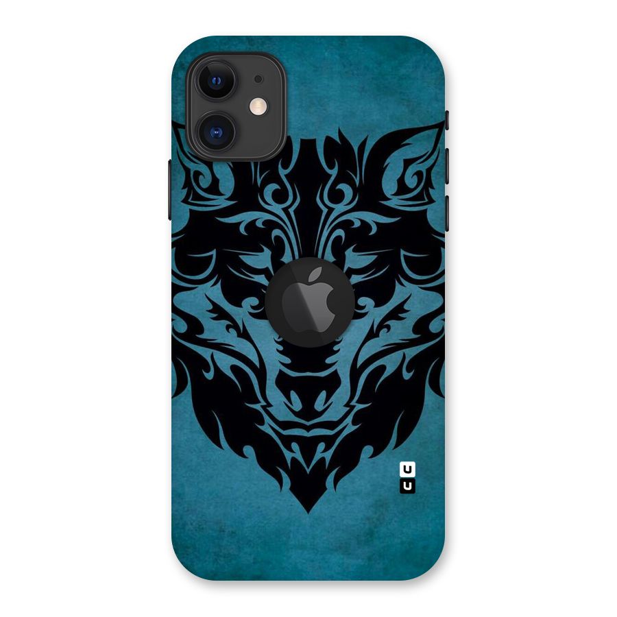Black Artistic Wolf Back Case for iPhone 11 Logo Cut
