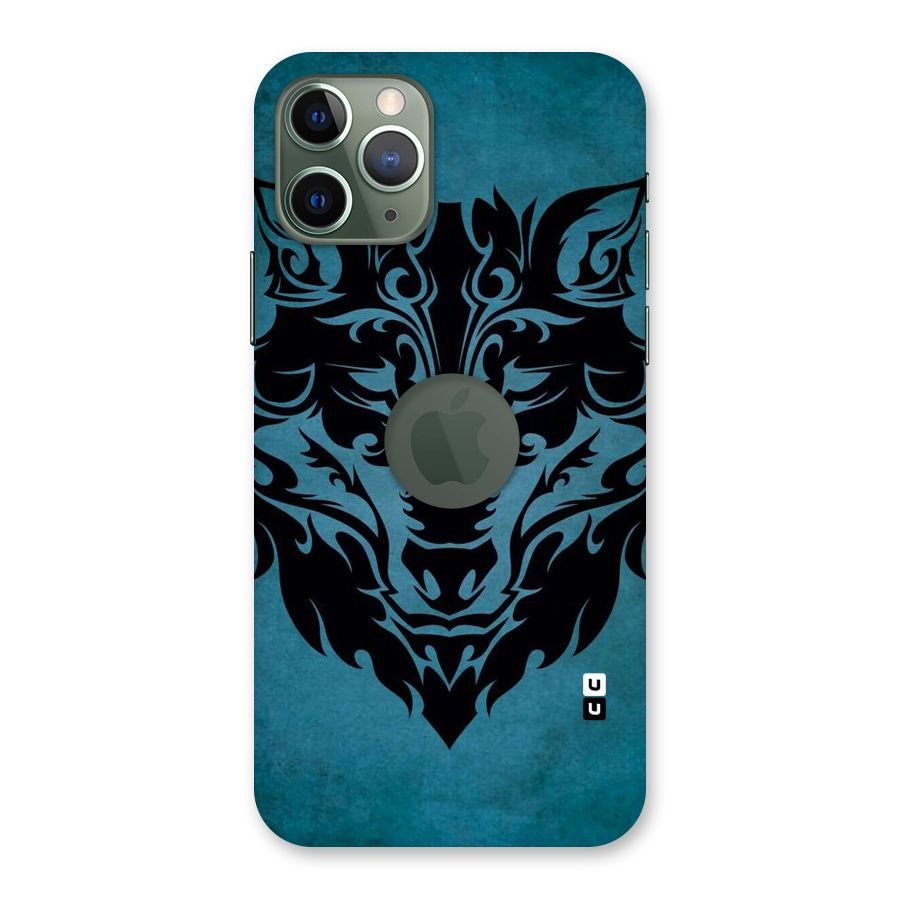 Black Artistic Wolf Back Case for iPhone 11 Pro Logo  Cut