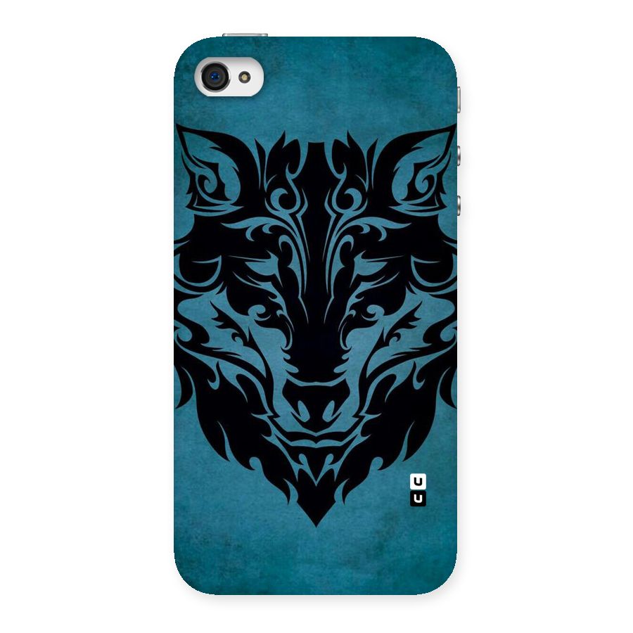 Black Artistic Wolf Back Case for iPhone 4 4s