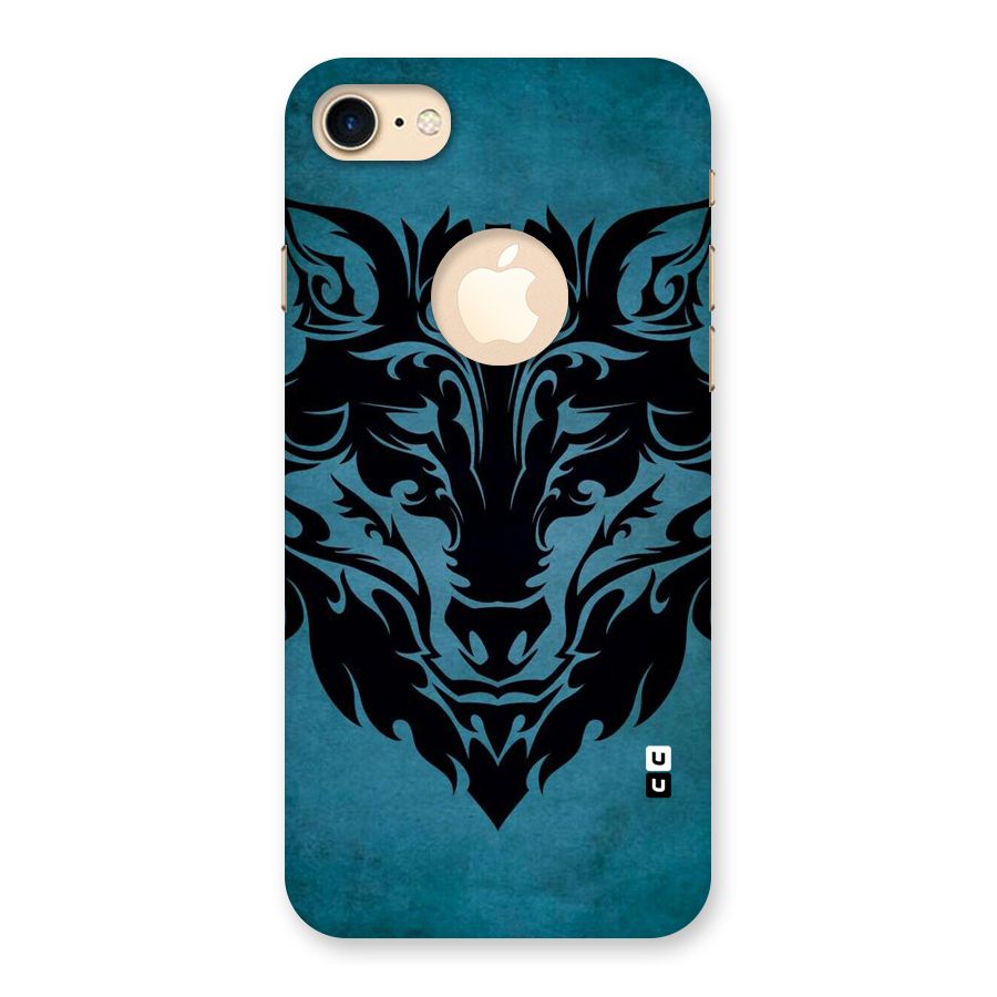 Black Artistic Wolf Back Case for iPhone 7 Logo Cut