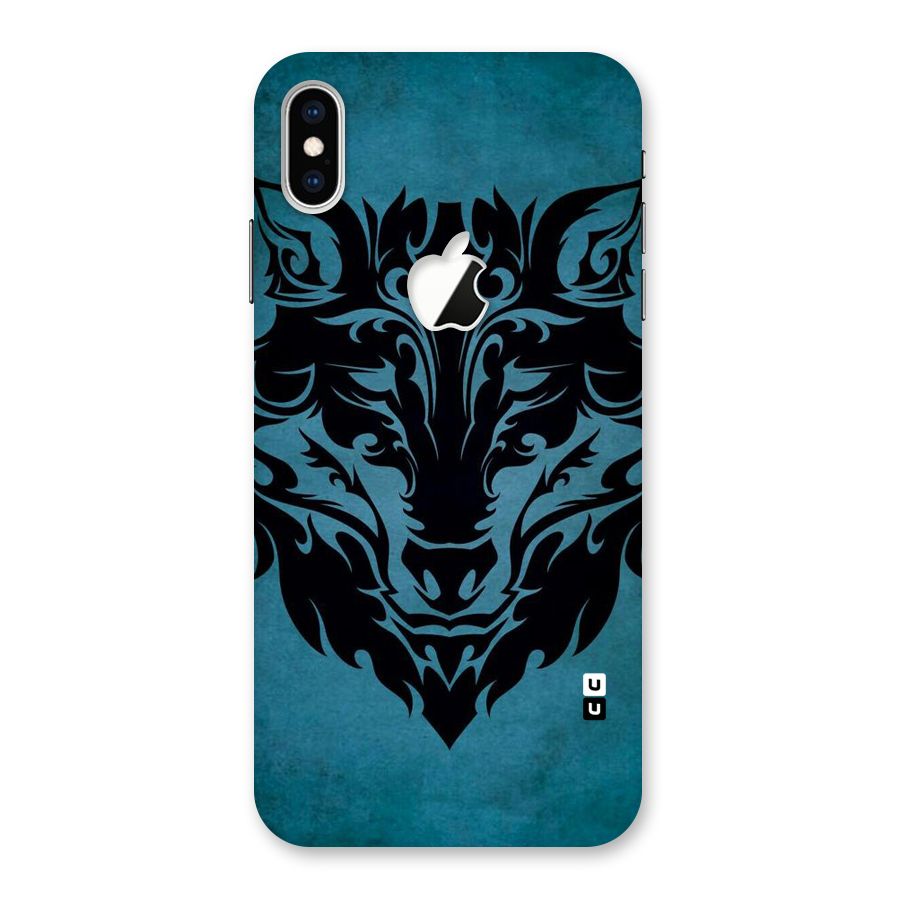 Black Artistic Wolf Back Case for iPhone XS Max Apple Cut