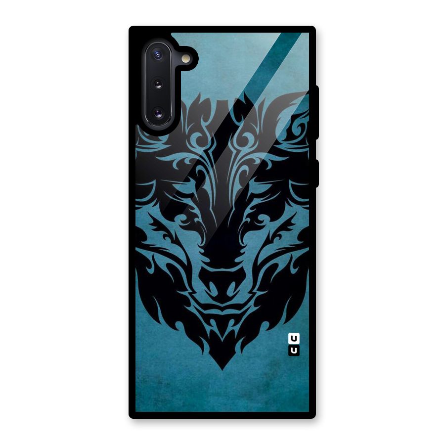 Black Artistic Wolf Glass Back Case for Galaxy Note 10