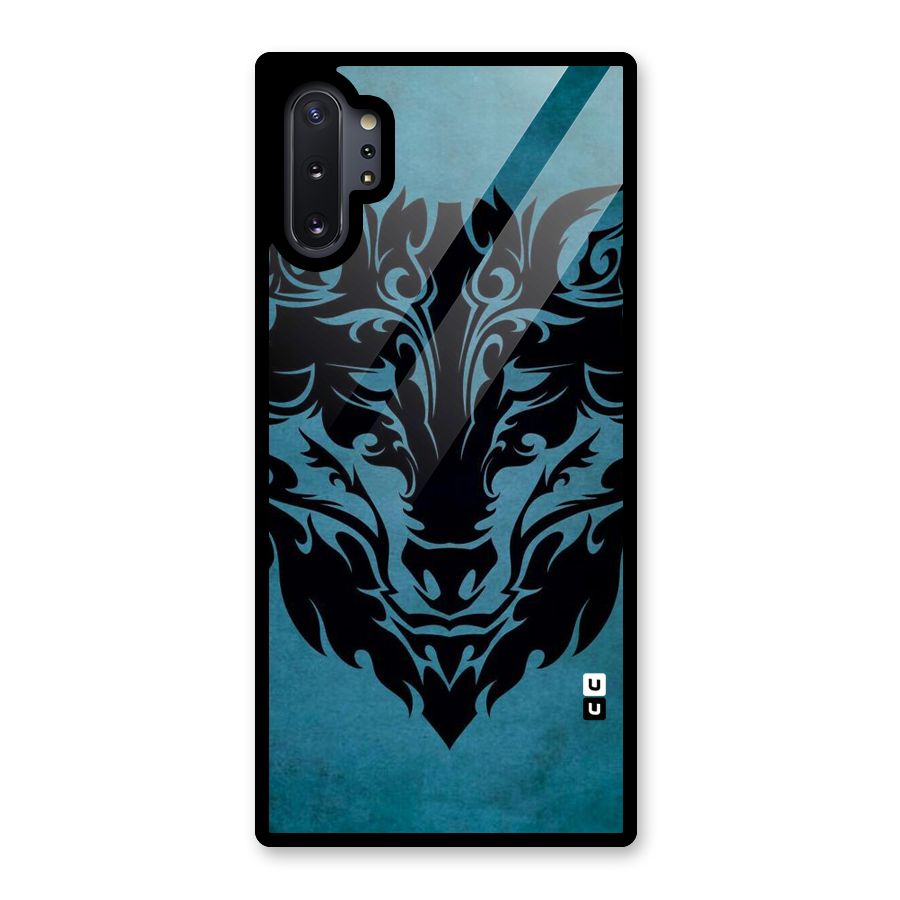 Black Artistic Wolf Glass Back Case for Galaxy Note 10 Plus