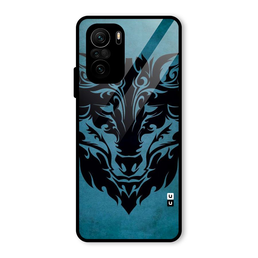 Black Artistic Wolf Glass Back Case for Mi 11x