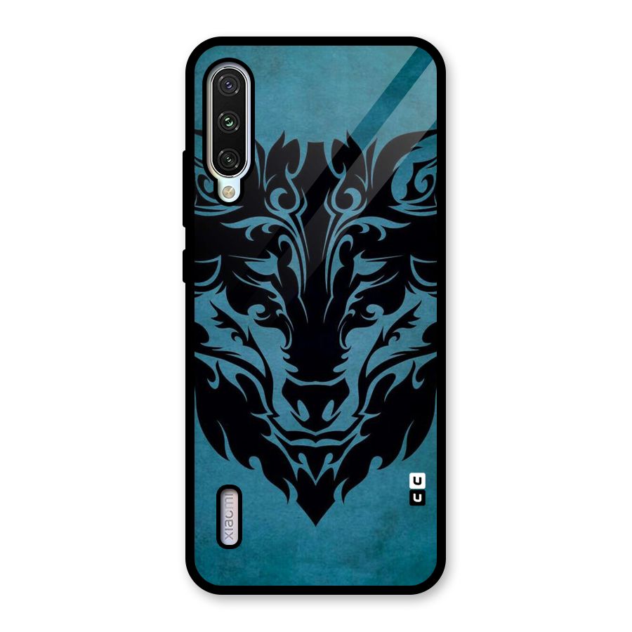 Black Artistic Wolf Glass Back Case for Mi A3