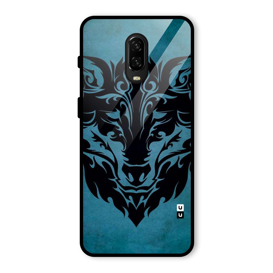 Black Artistic Wolf Glass Back Case for OnePlus 6T