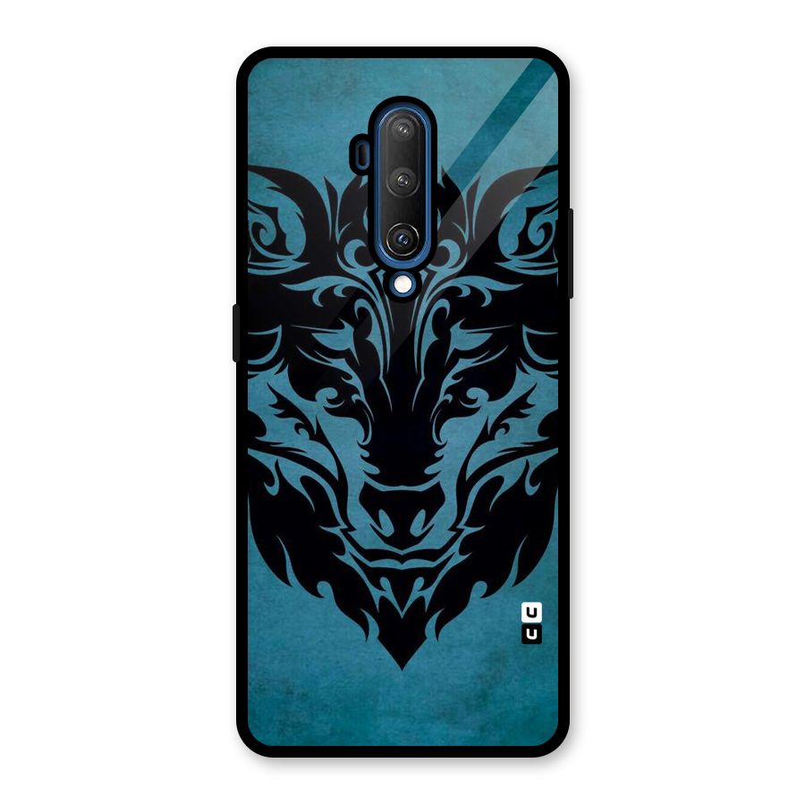 Black Artistic Wolf Glass Back Case for OnePlus 7T Pro