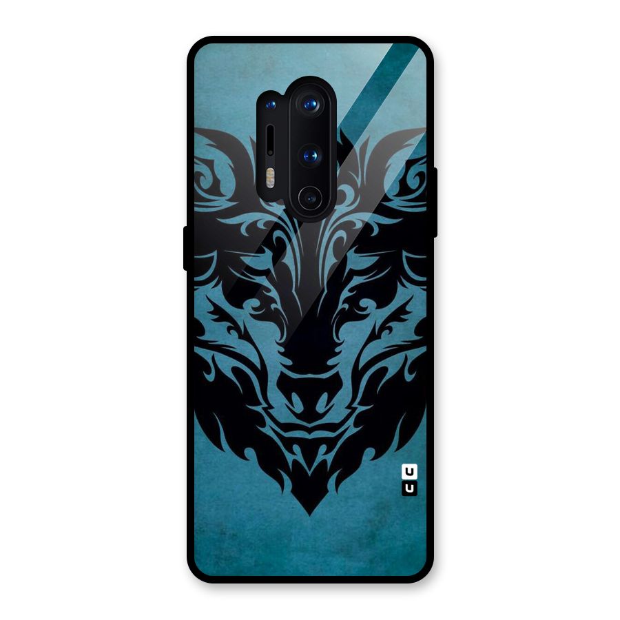 Black Artistic Wolf Glass Back Case for OnePlus 8 Pro