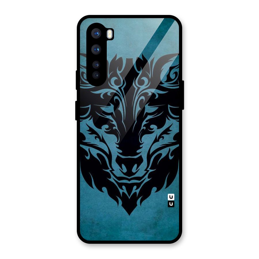 Black Artistic Wolf Glass Back Case for OnePlus Nord