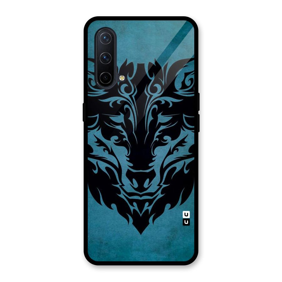 Black Artistic Wolf Glass Back Case for OnePlus Nord CE 5G