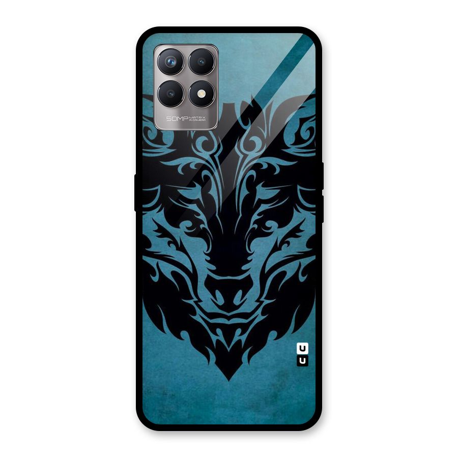 Black Artistic Wolf Glass Back Case for Realme Narzo 50