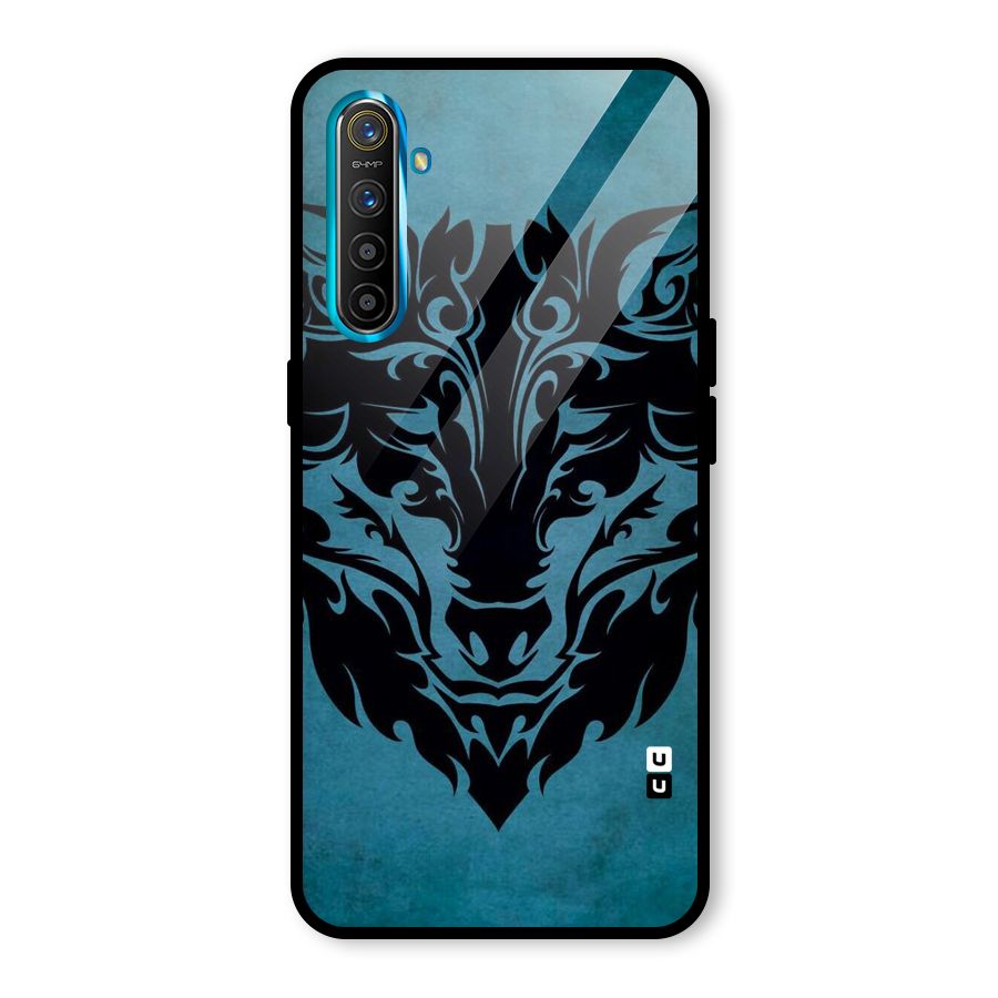 Black Artistic Wolf Glass Back Case for Realme X2
