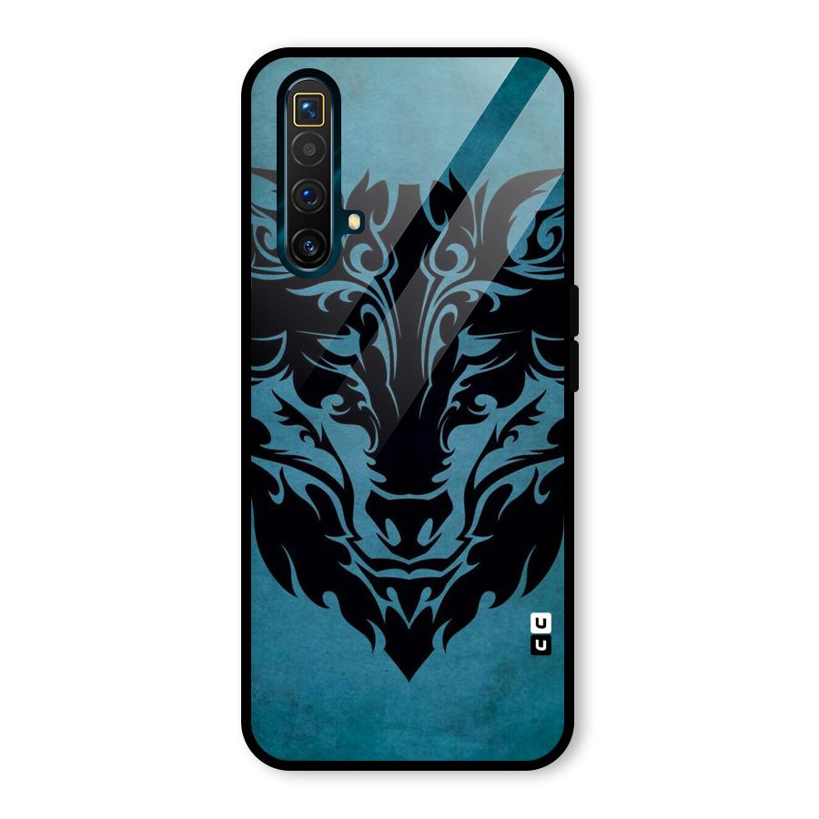 Black Artistic Wolf Glass Back Case for Realme X3 SuperZoom