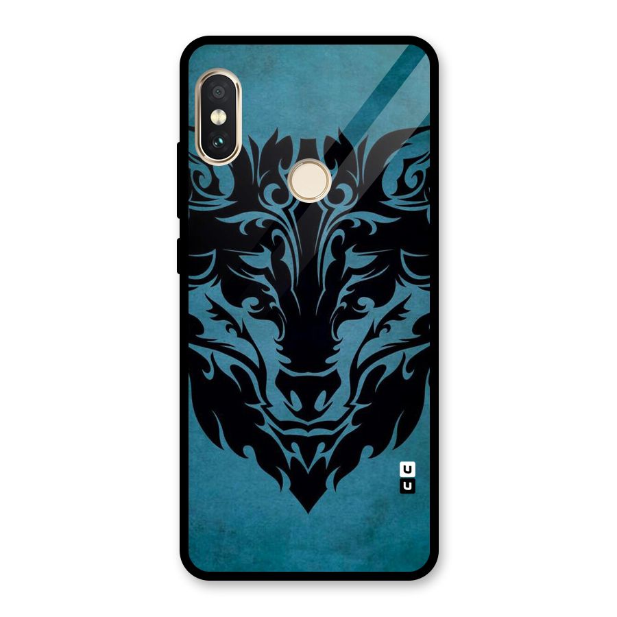 Black Artistic Wolf Glass Back Case for Redmi Note 5 Pro