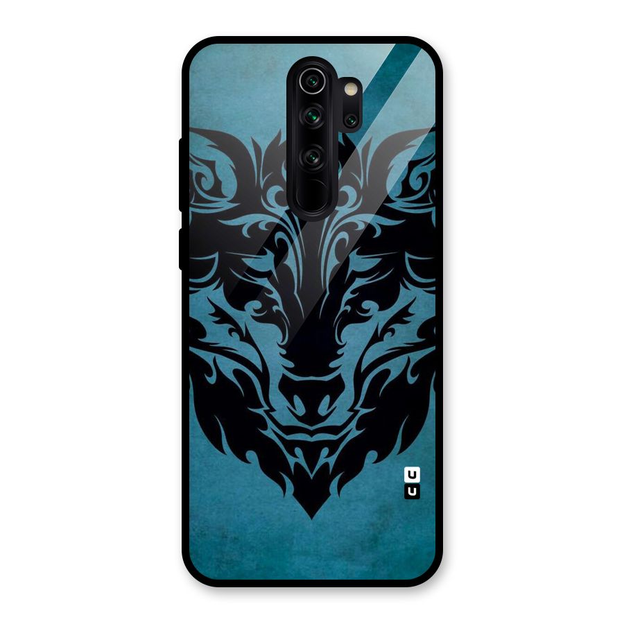 Black Artistic Wolf Glass Back Case for Redmi Note 8 Pro
