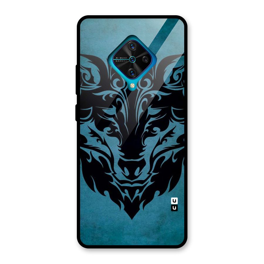 Black Artistic Wolf Glass Back Case for Vivo S1 Pro
