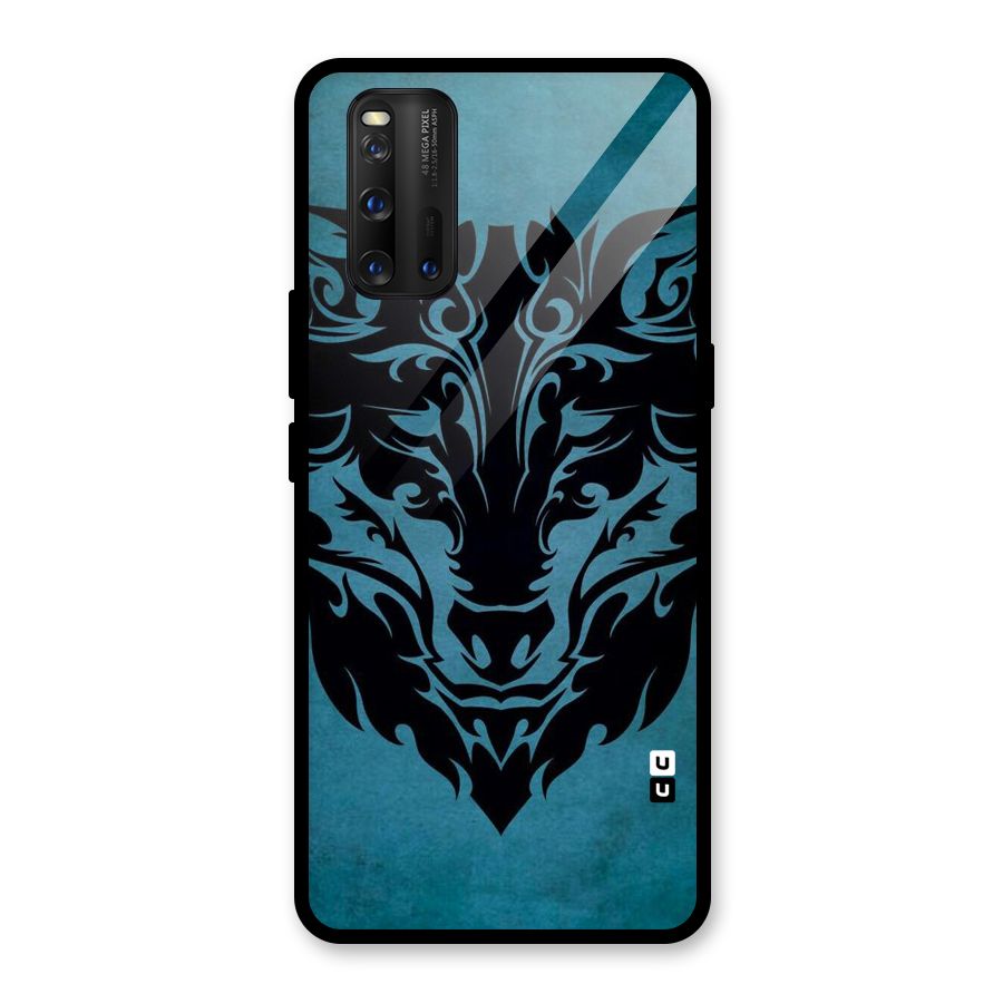 Black Artistic Wolf Glass Back Case for Vivo iQOO 3