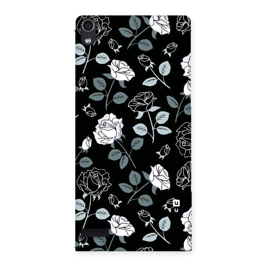 Black Artsy Bloom Back Case for Ascend P6