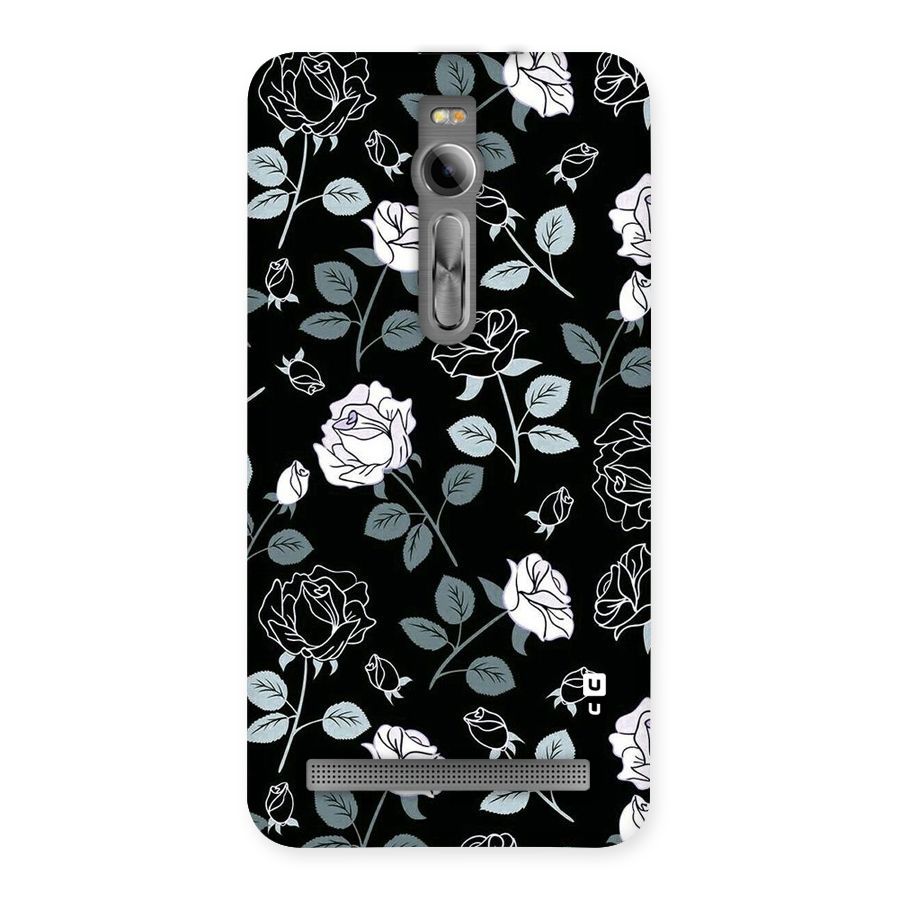 Black Artsy Bloom Back Case for Asus Zenfone 2