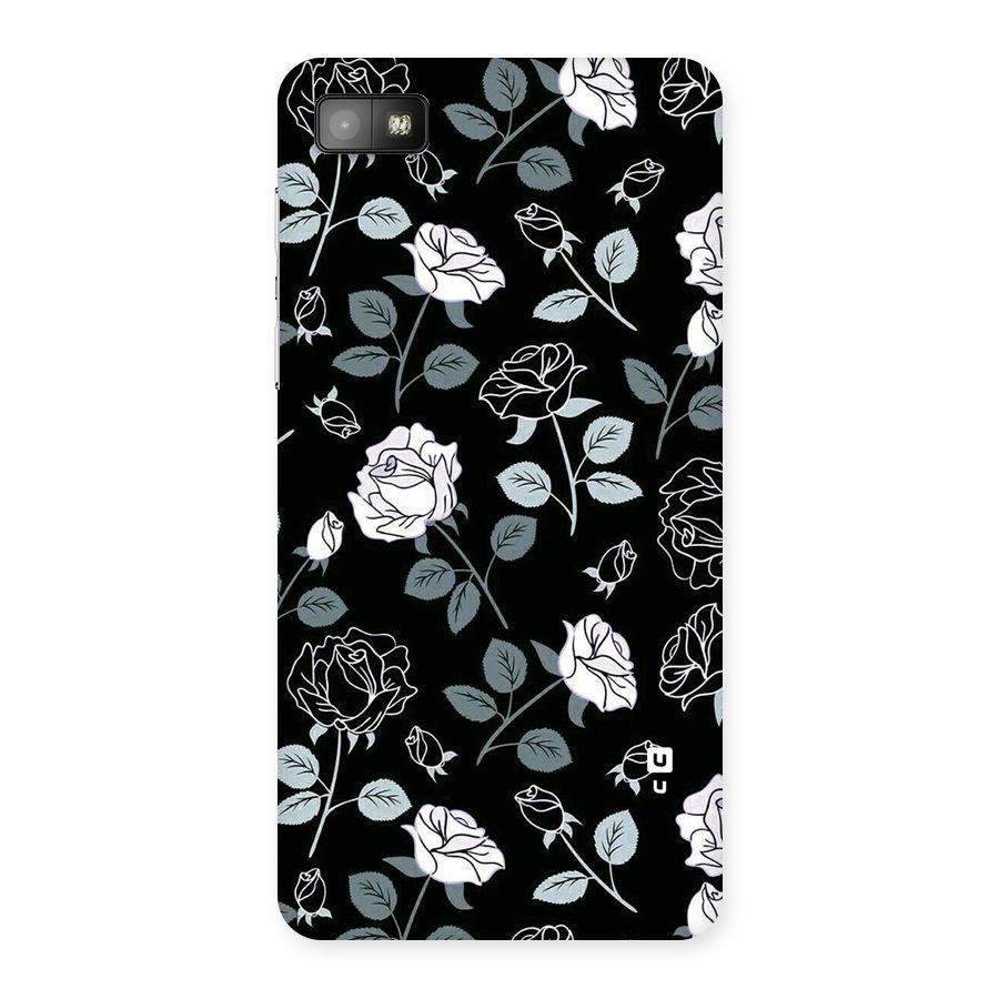 Black Artsy Bloom Back Case for Blackberry Z10