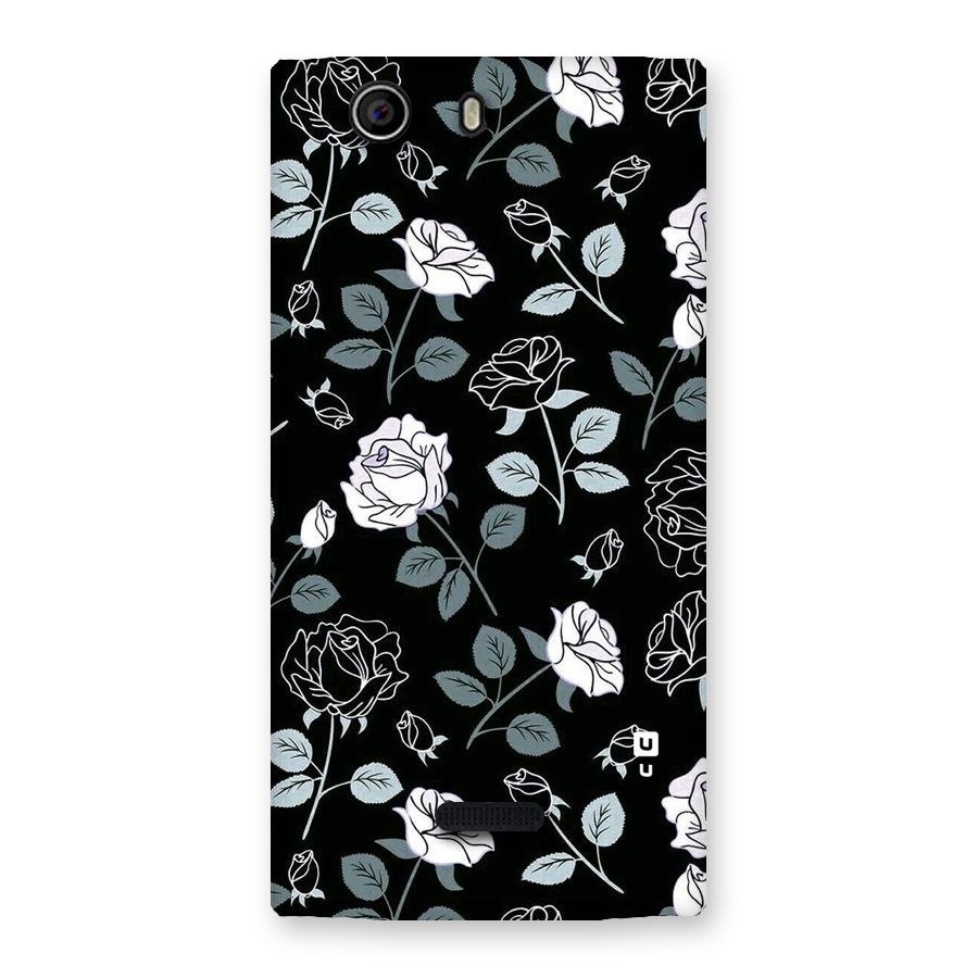 Black Artsy Bloom Back Case for Canvas Nitro 2 E311