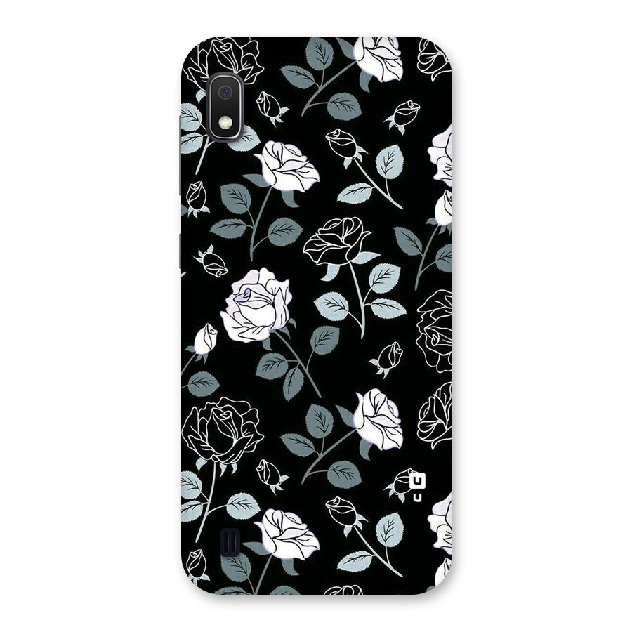 Black Artsy Bloom Back Case for Galaxy A10