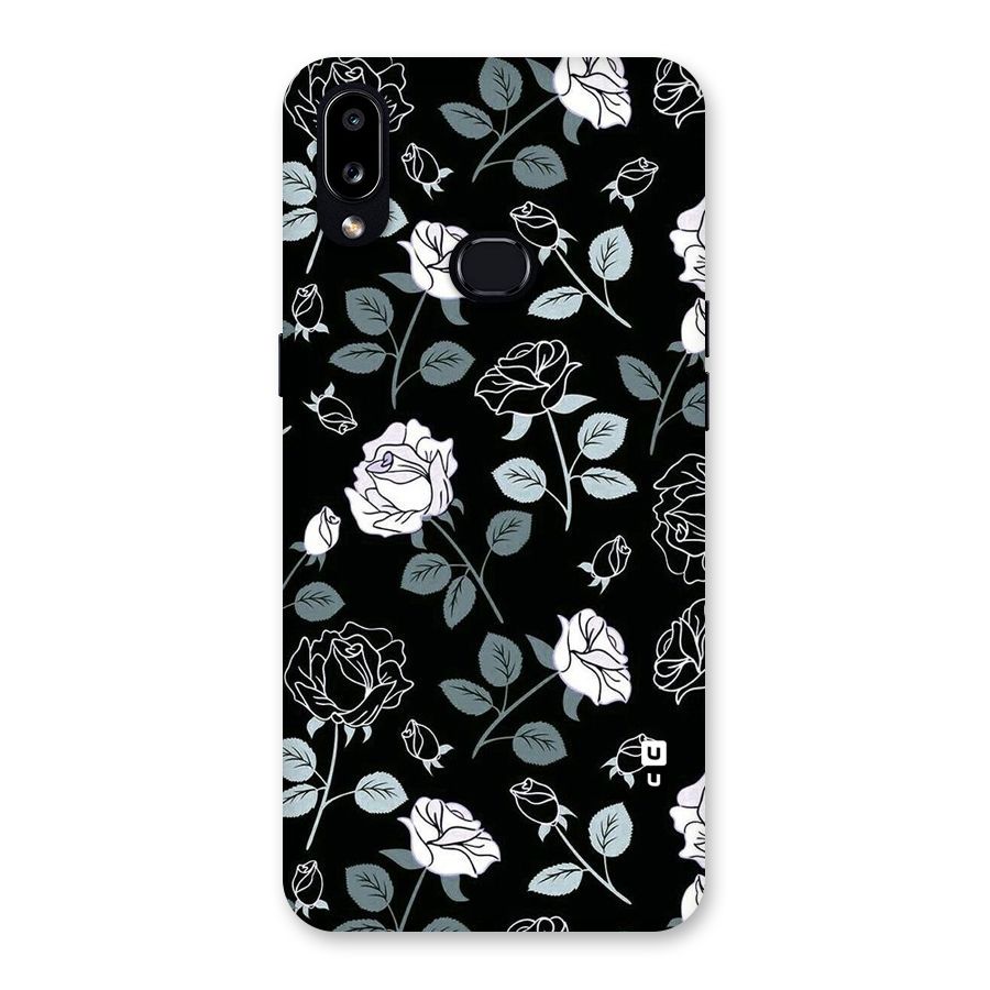 Black Artsy Bloom Back Case for Galaxy A10s