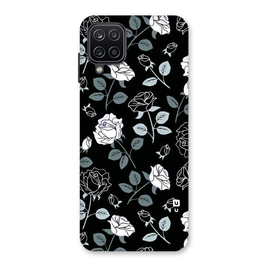 Black Artsy Bloom Back Case for Galaxy A12