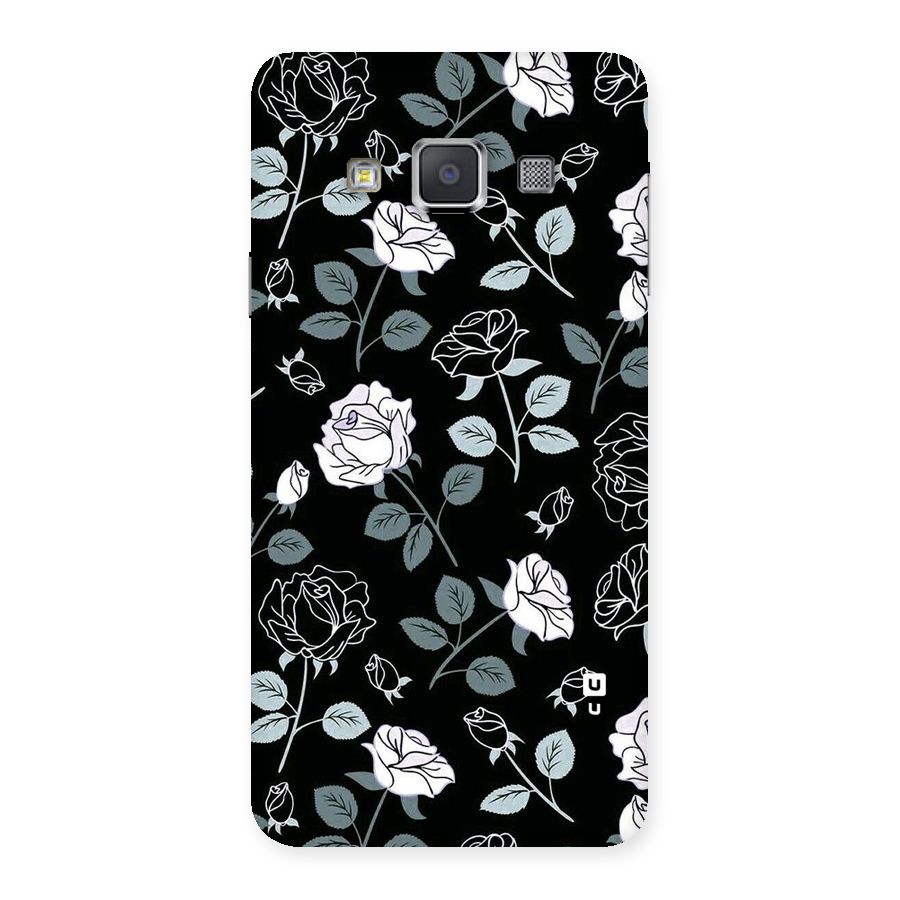 Black Artsy Bloom Back Case for Galaxy A3
