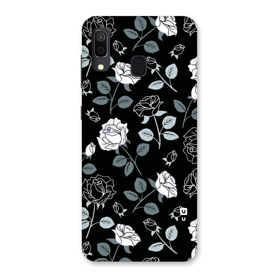 Black Artsy Bloom Back Case for Galaxy A30