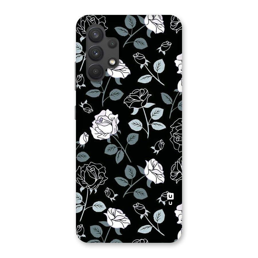Black Artsy Bloom Back Case for Galaxy A32