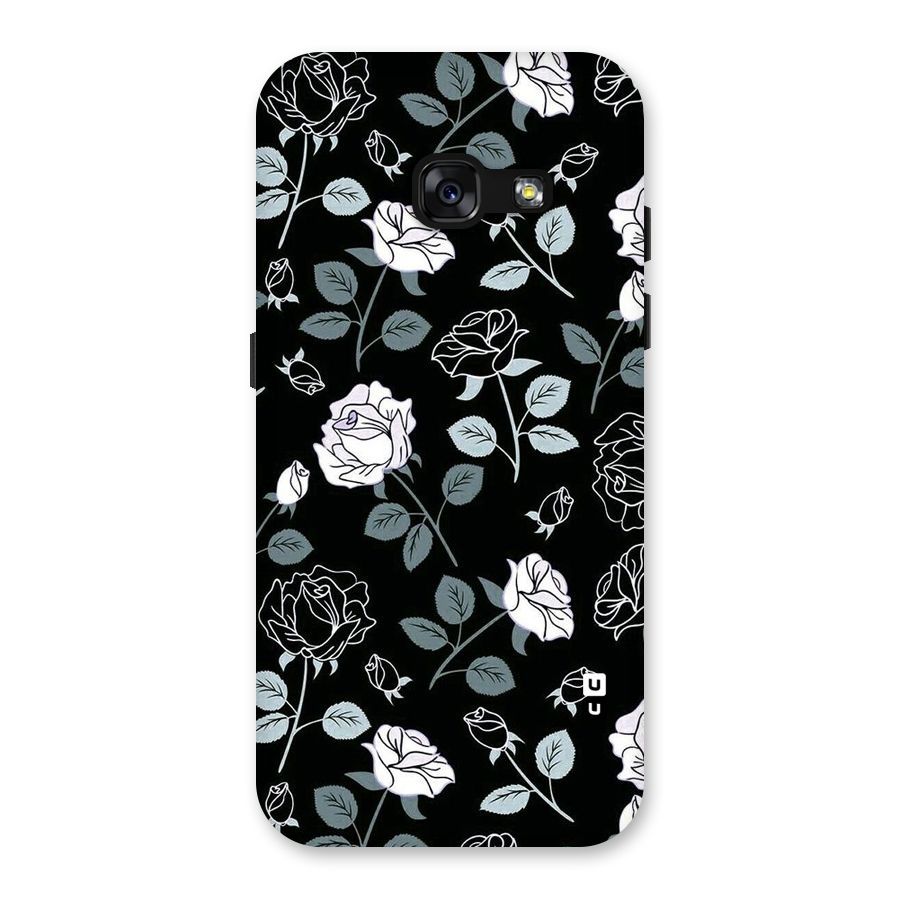 Black Artsy Bloom Back Case for Galaxy A3 (2017)
