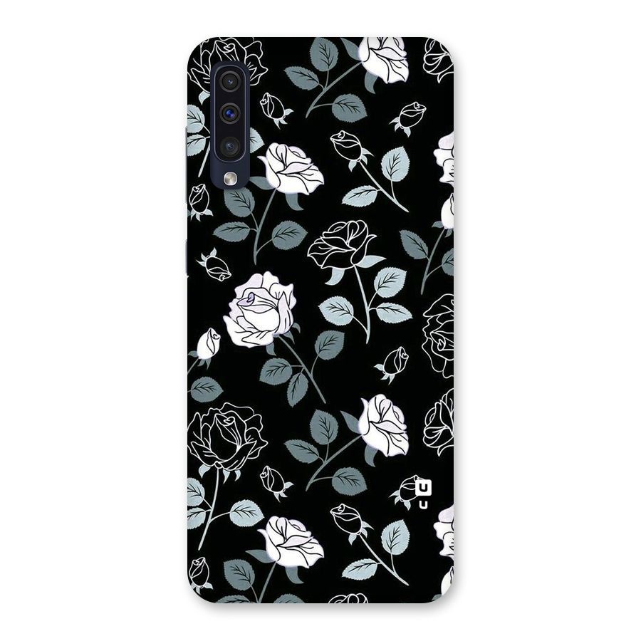 Black Artsy Bloom Back Case for Galaxy A50