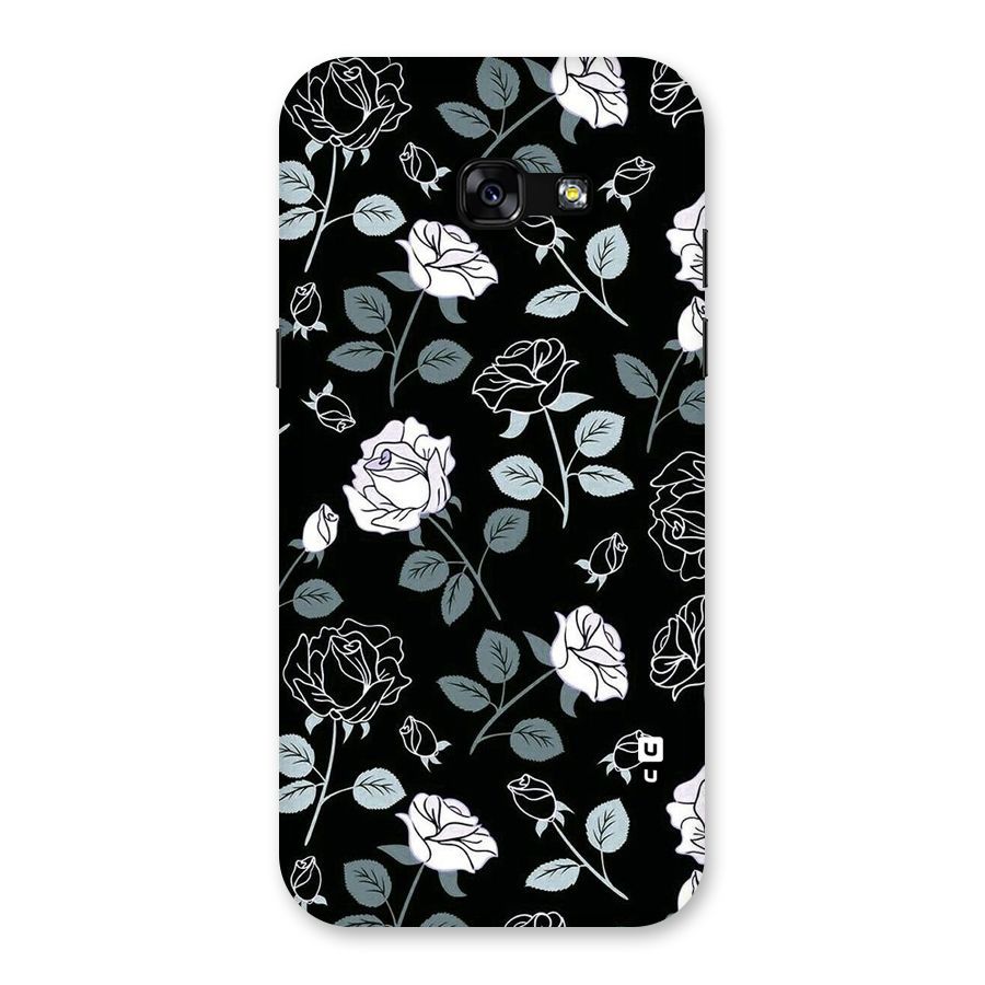 Black Artsy Bloom Back Case for Galaxy A5 2017