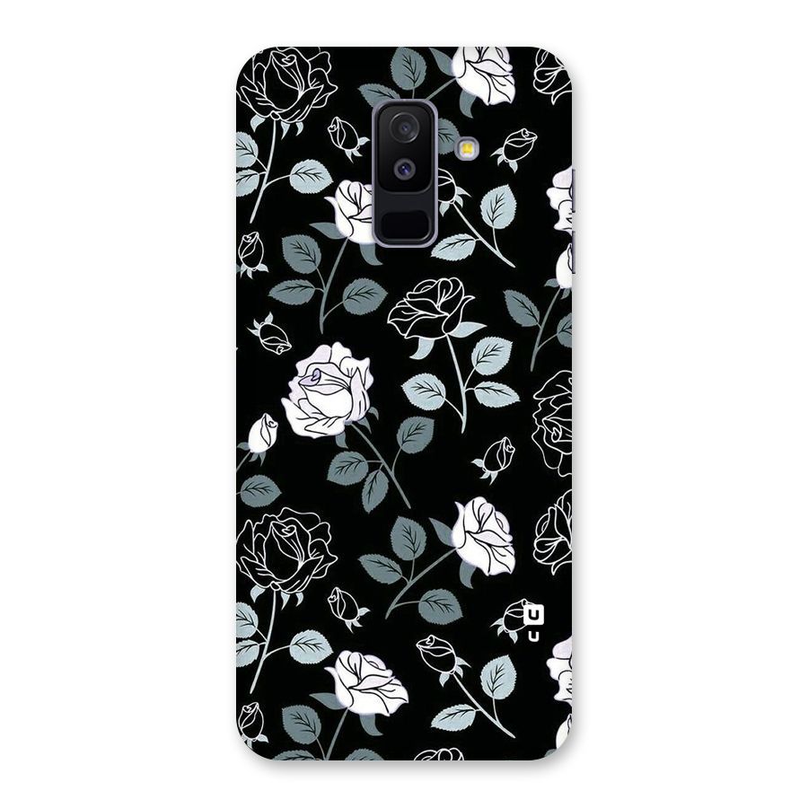 Black Artsy Bloom Back Case for Galaxy A6 Plus