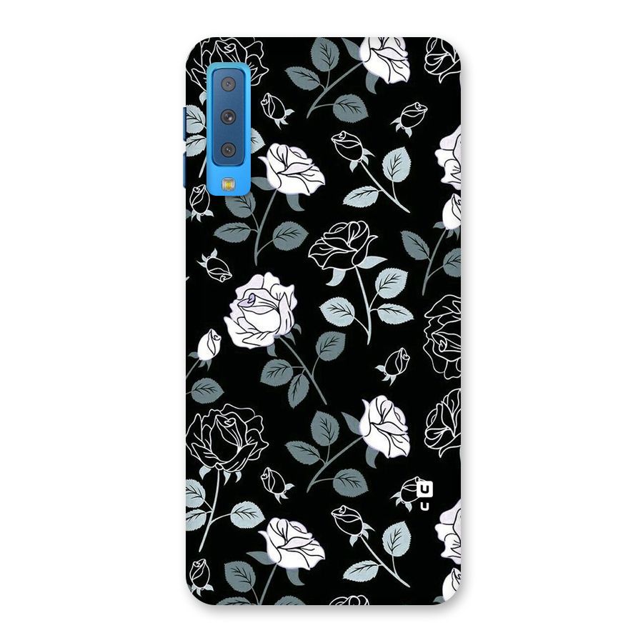 Black Artsy Bloom Back Case for Galaxy A7 (2018)
