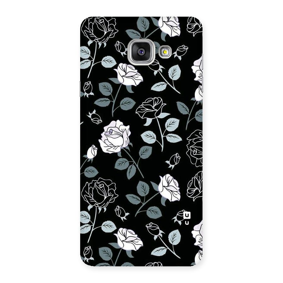 Black Artsy Bloom Back Case for Galaxy A7 2016