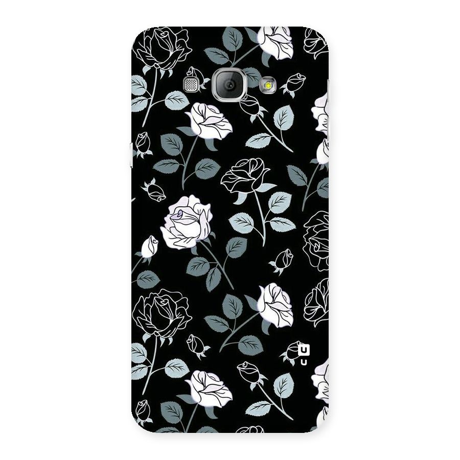 Black Artsy Bloom Back Case for Galaxy A8