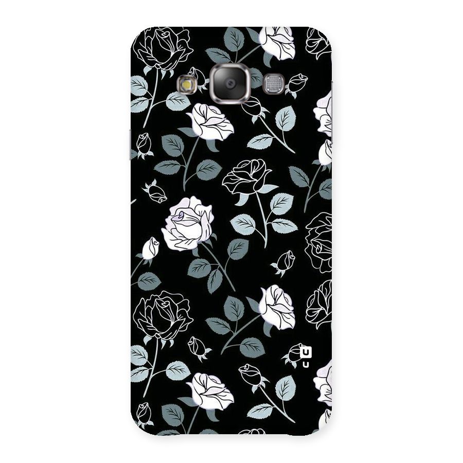 Black Artsy Bloom Back Case for Galaxy E7