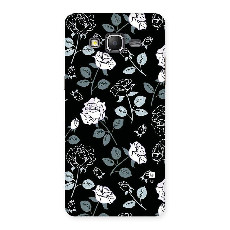 Black Artsy Bloom Back Case for Galaxy Grand Prime