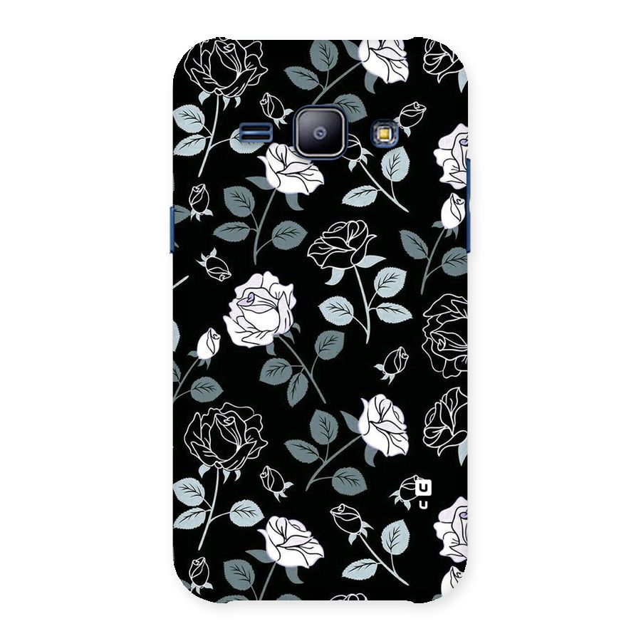 Black Artsy Bloom Back Case for Galaxy J1