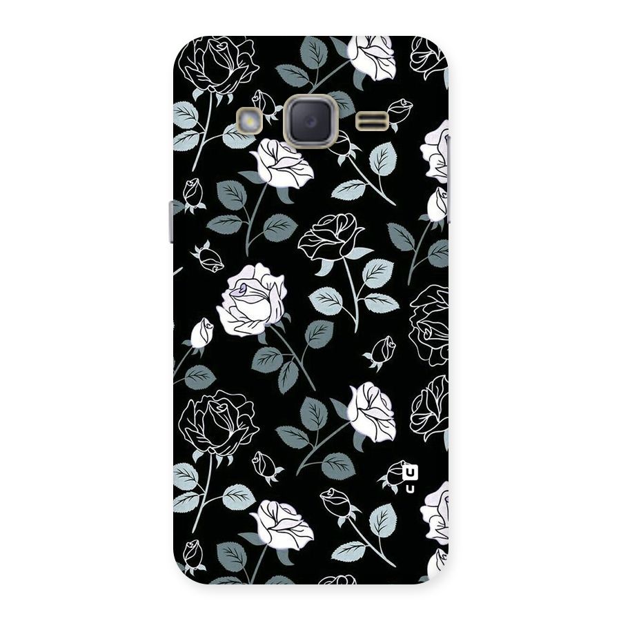 Black Artsy Bloom Back Case for Galaxy J2