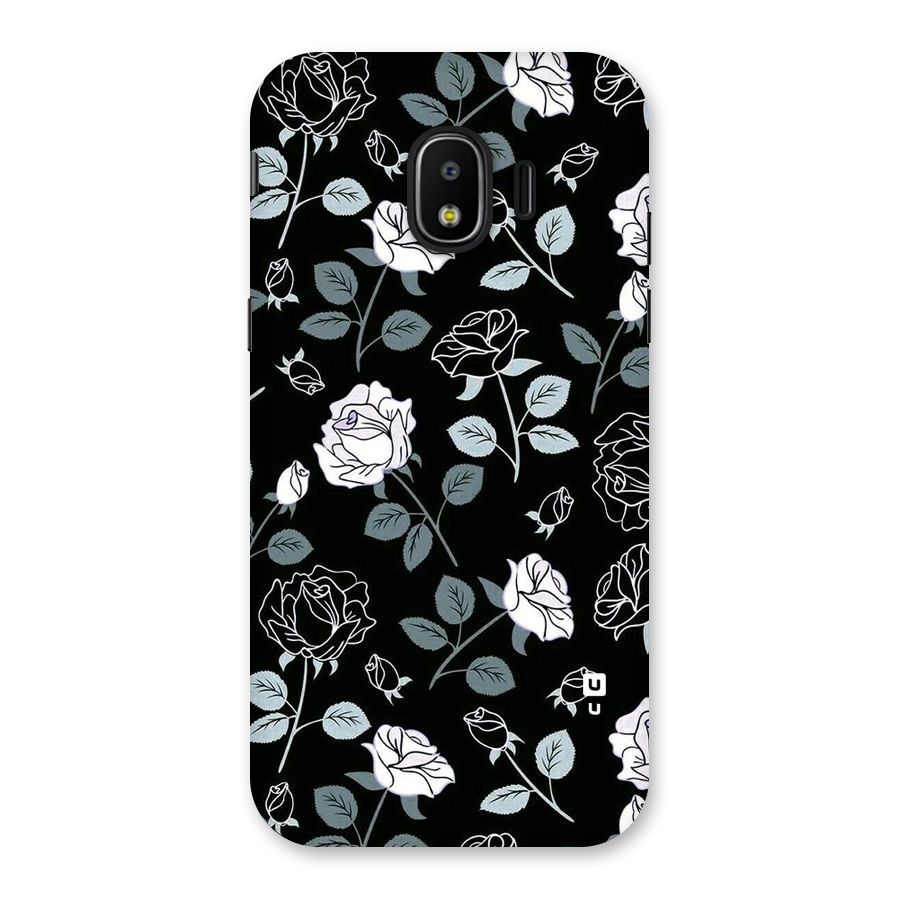 Black Artsy Bloom Back Case for Galaxy J2 Pro 2018
