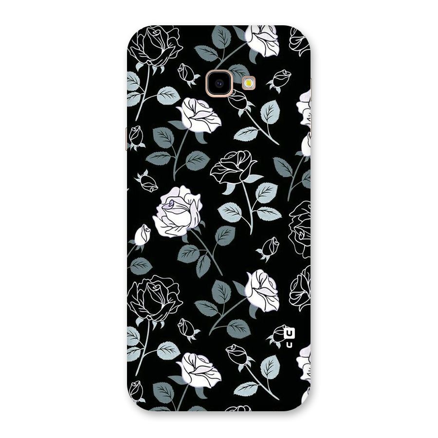 Black Artsy Bloom Back Case for Galaxy J4 Plus