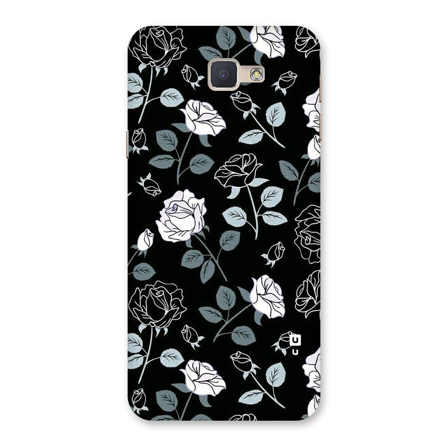 Black Artsy Bloom Back Case for Galaxy J5 Prime