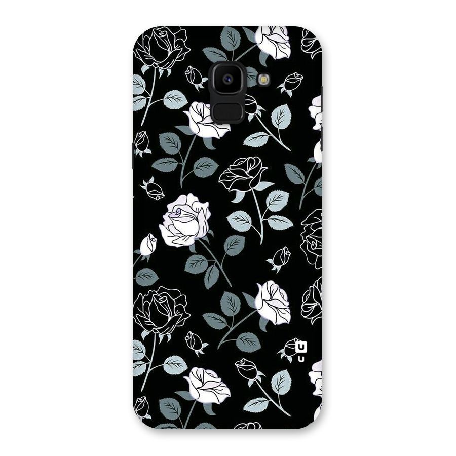 Black Artsy Bloom Back Case for Galaxy J6
